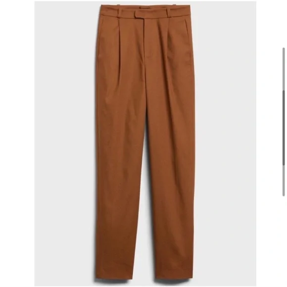 NWT Banana Republic x Harbison High Waist Pleated Safari Suit Pant Brown size 2 - Picture 4 of 16